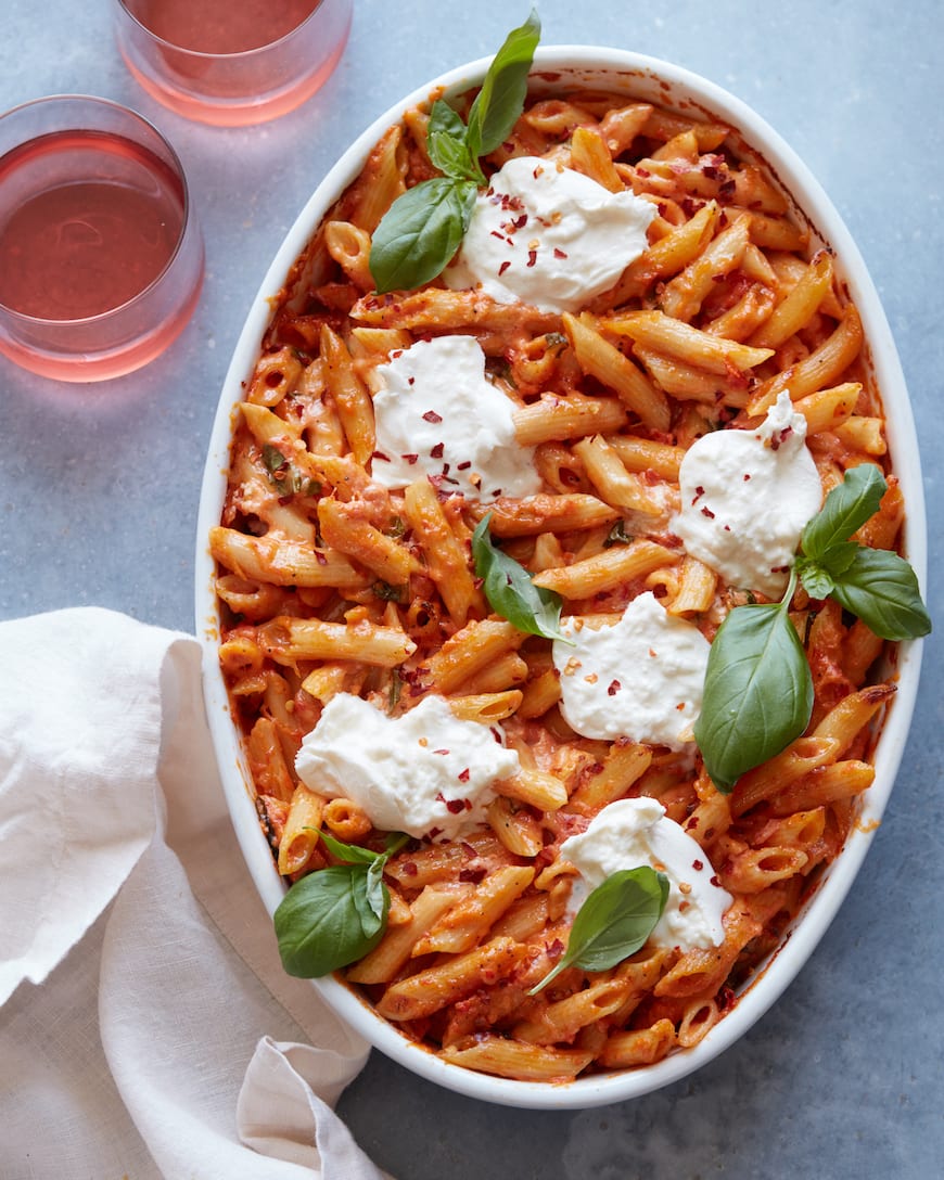 Penne with 5 Cheeses from www.whatsgabycooking.com (@whatsgabycookin)