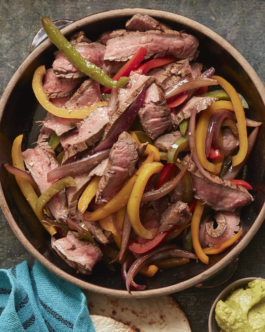 Beef Fajitas with a Cilantro Lime Marinade from www.whatsgabycooking.com (@whatsgabycookin)