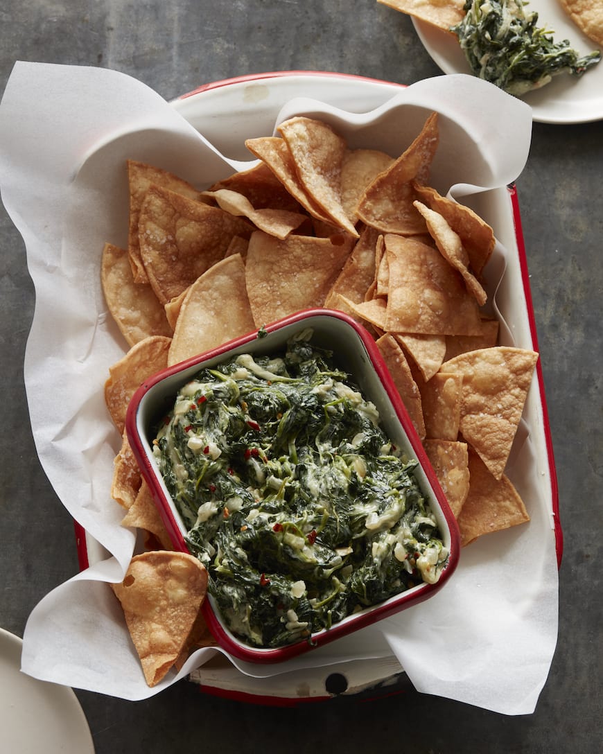 Spinach Dip with Tortilla Chips