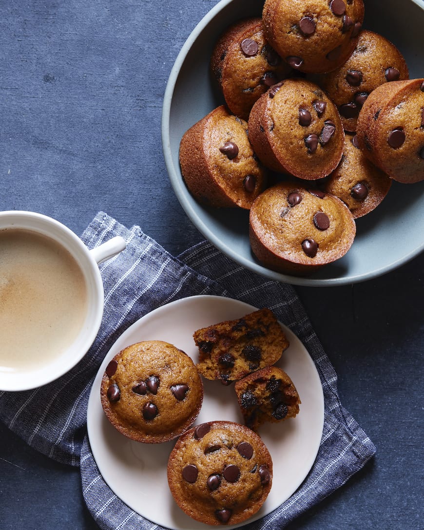 Chocolate Chip Pumpkin Muffins from www.whatsgabycooking.com (@whatsgabycookin)