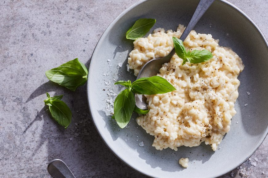 Simple Goat Cheese Risotto from www.whatsgabycooking.com (@whatsgabycookin)