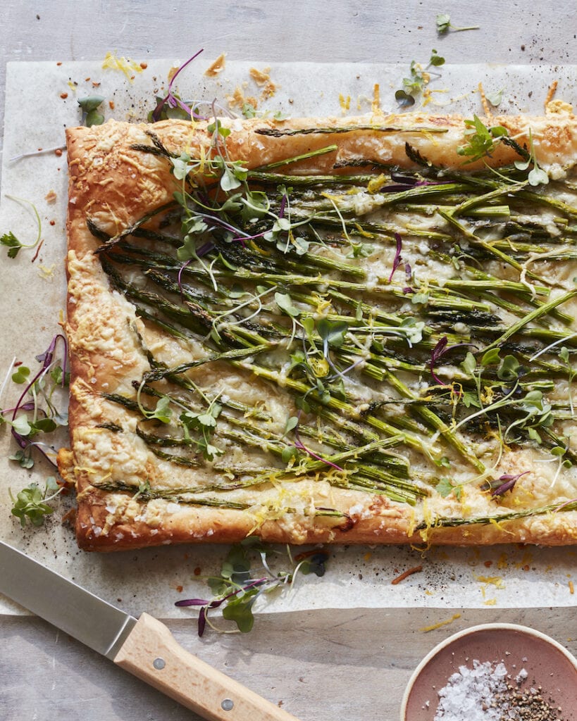 Asparagus and Gruyere Tart from www.whatsgabycooking.com (@whatsgabycookin)