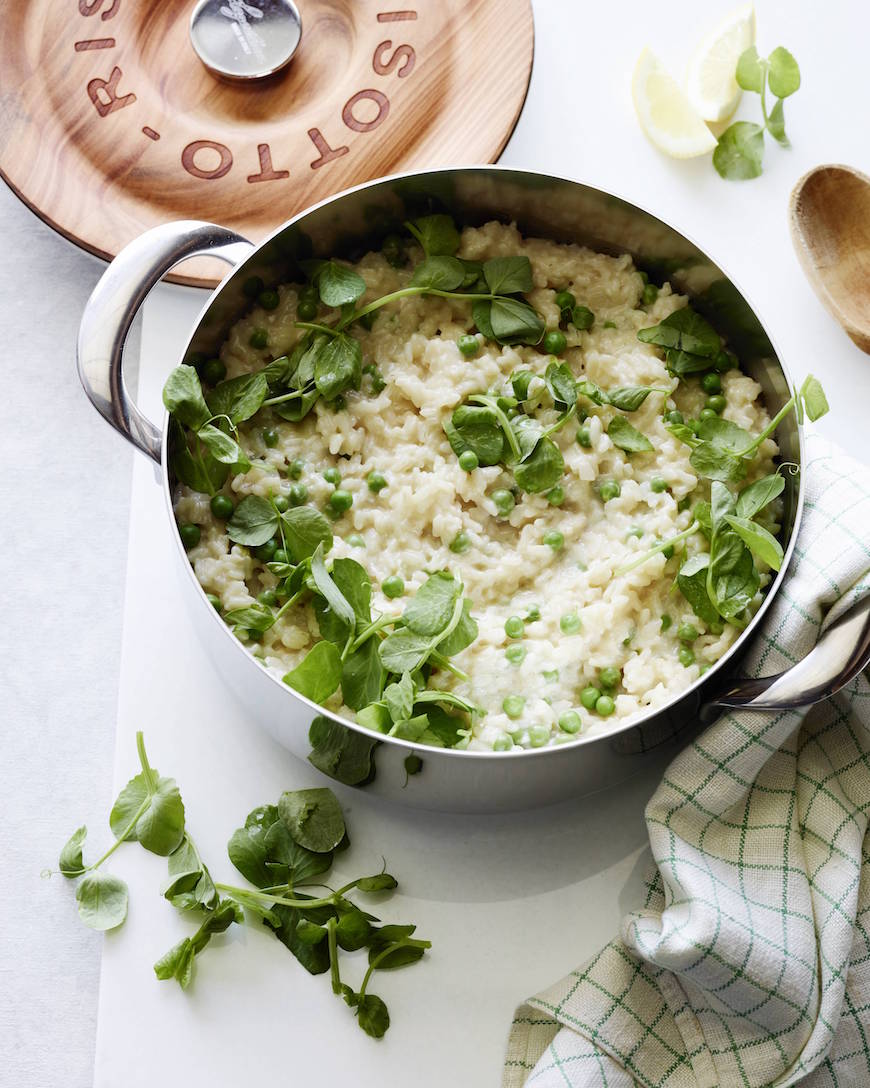 Spring pea risotto from www.whatsgabycooking.com (@whatsgabycookin)