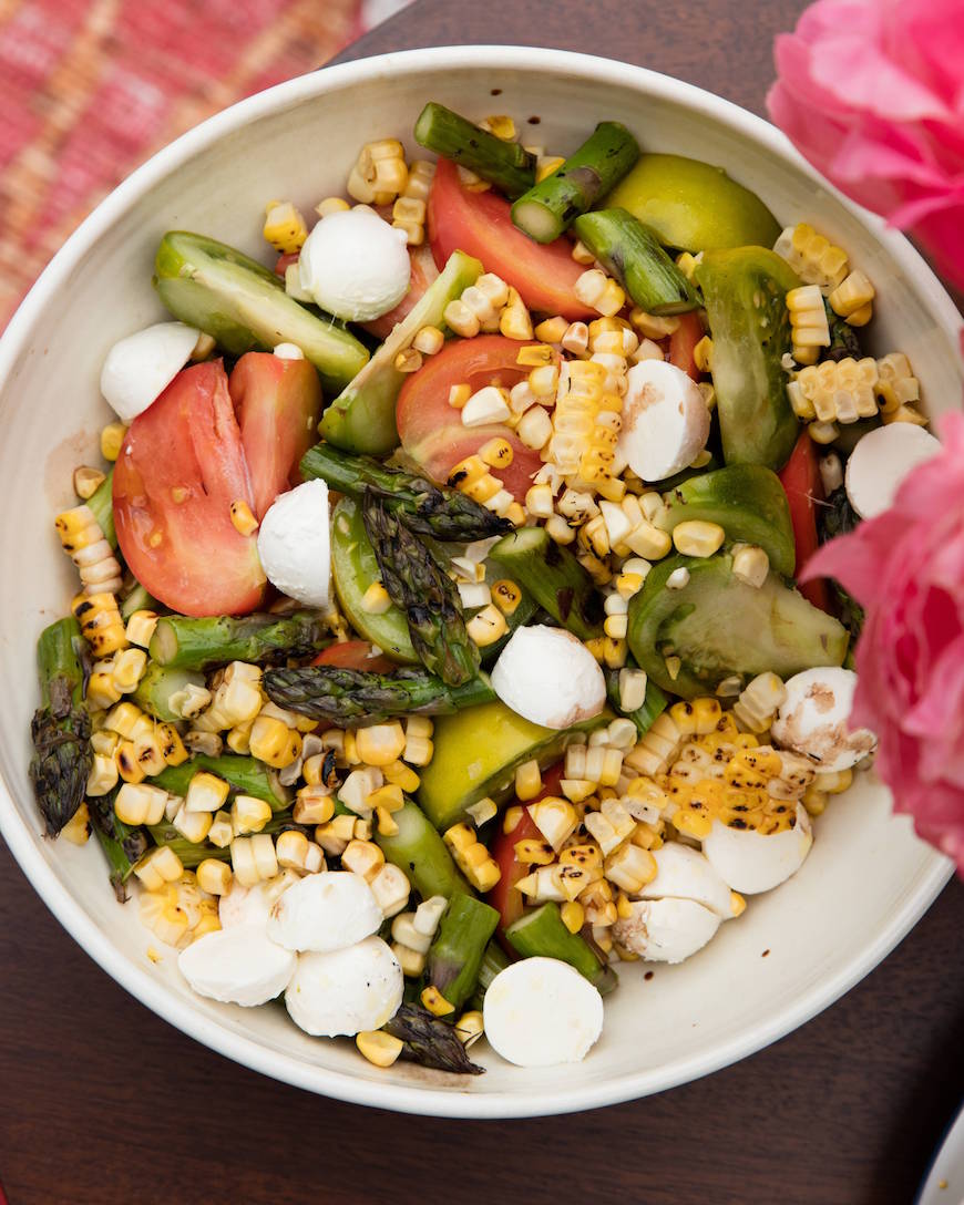 Asparagus, Basil and Corn Salad from www.whatsgabycooking.com (@whatsgabycookin)