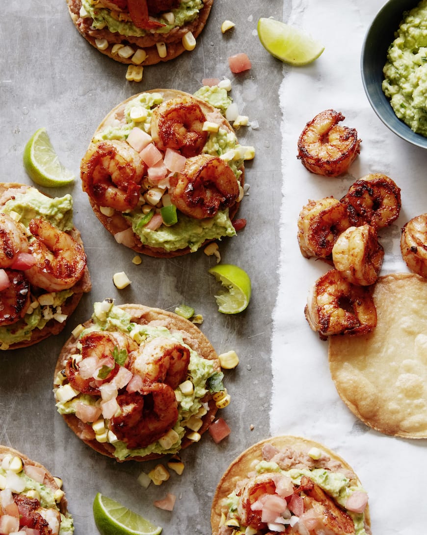 Avocado Shrimp Tostadas