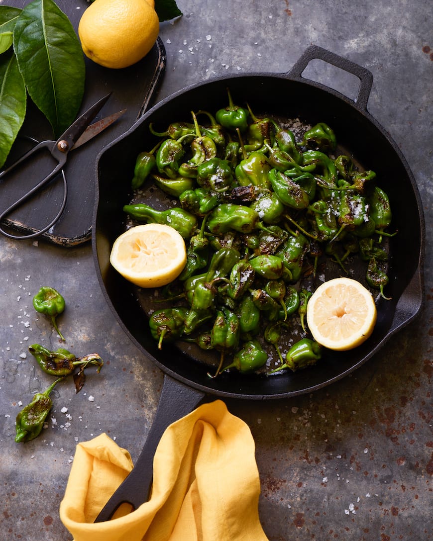 Blistered Padrón Peppers from www.whatsgabycooking.com (@whatsgabycookin)