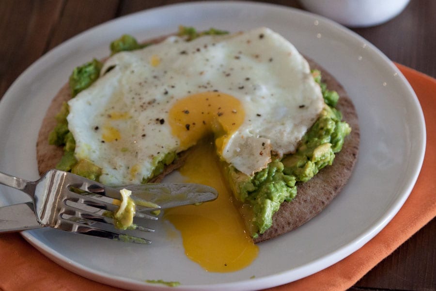 Avocado and Fried Egg Breakfast Pita