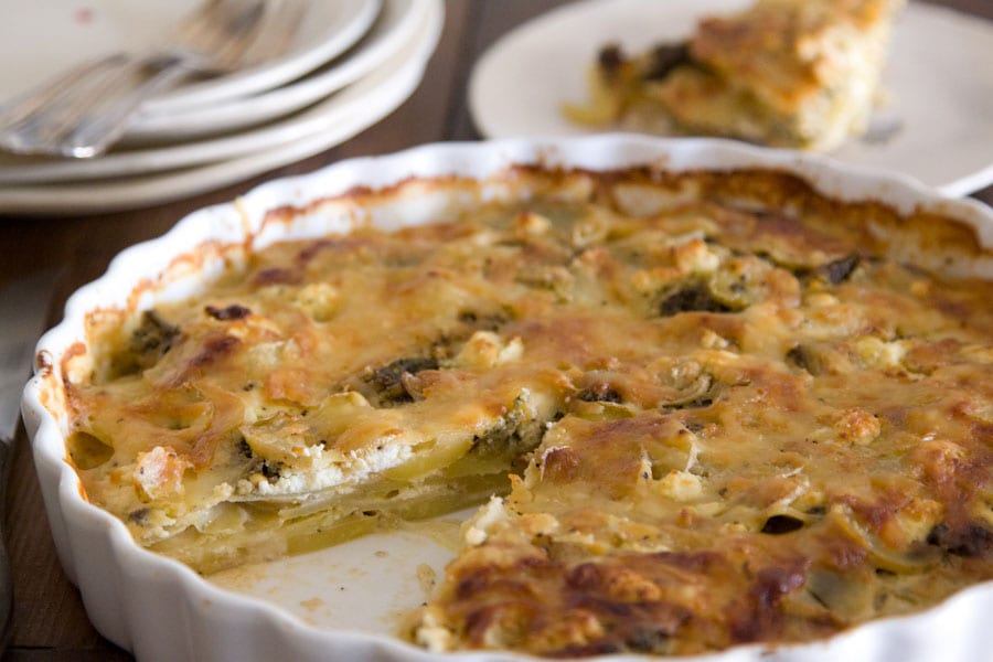 Pesto and Goat Cheese Gratin : What's Gaby Cooking