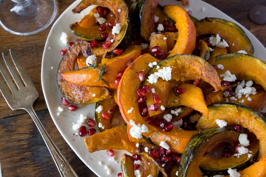 Roasted Pumpkin and Squash with Pomegranate and Ricotta Salata