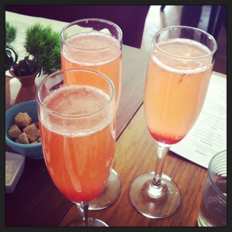 blood orange mimosas