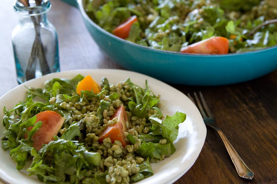 Asparagus and Farro Salad from www.whatsgabycooking.com