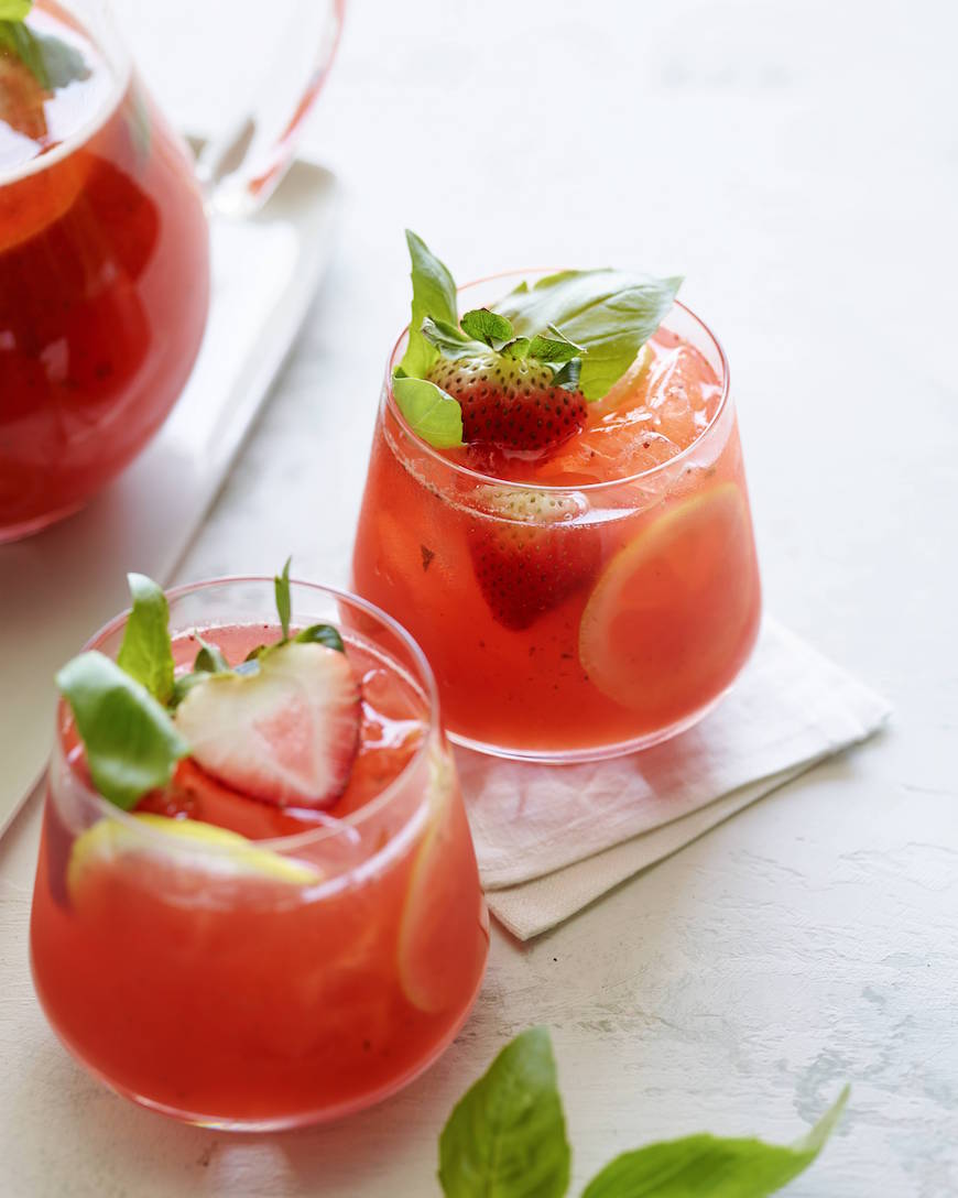 Strawberry Basil Lemonade from www.whatsgabycooking.com (@whatsgabycookin)