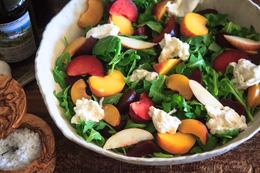 Summer Stone Fruit and Burrata Salad | What's Gaby Cooking