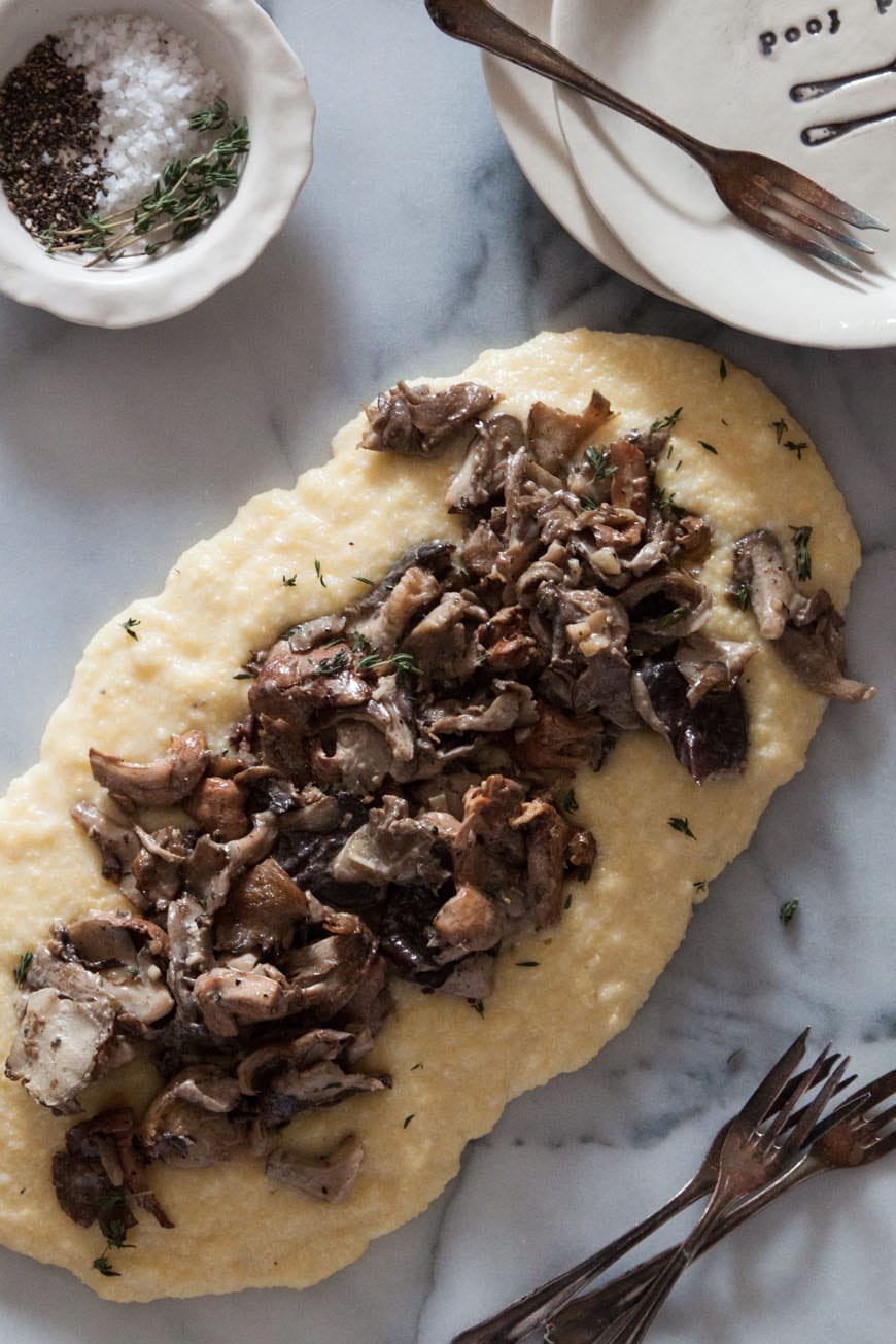 Polenta with Mushroom Pomodoro