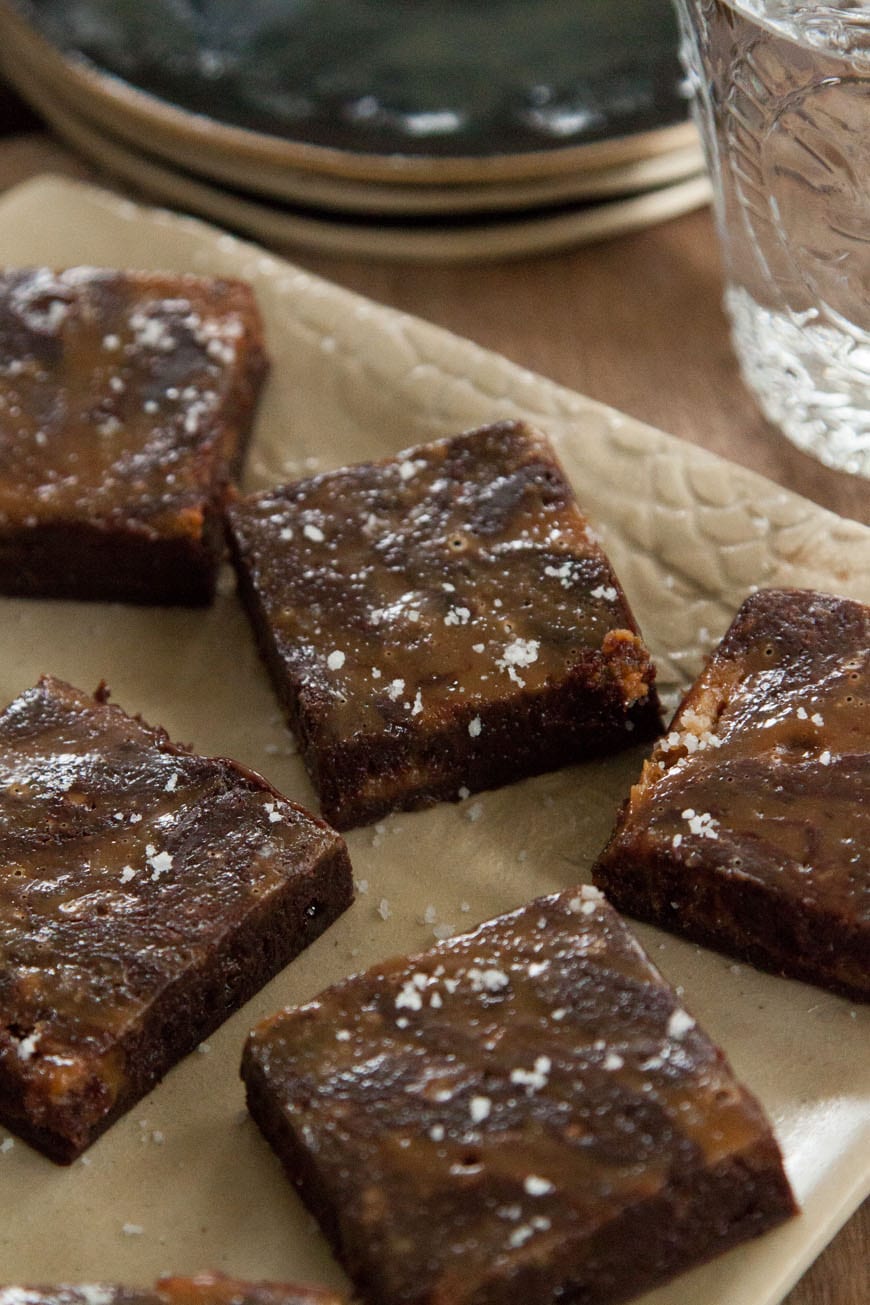 Salted Caramel Swirl Brownies