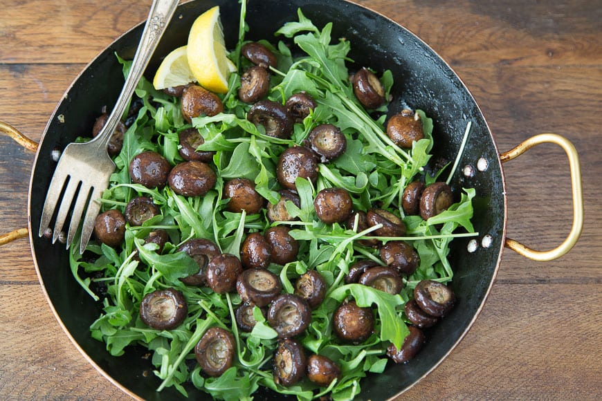 Garlic Roasted Mushroom Salad