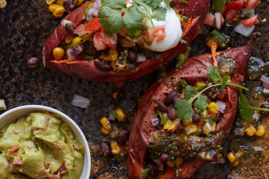 Southwestern Loaded Sweet Potatoes from www.whatsgabycooking.com (@whatsgabycookin)