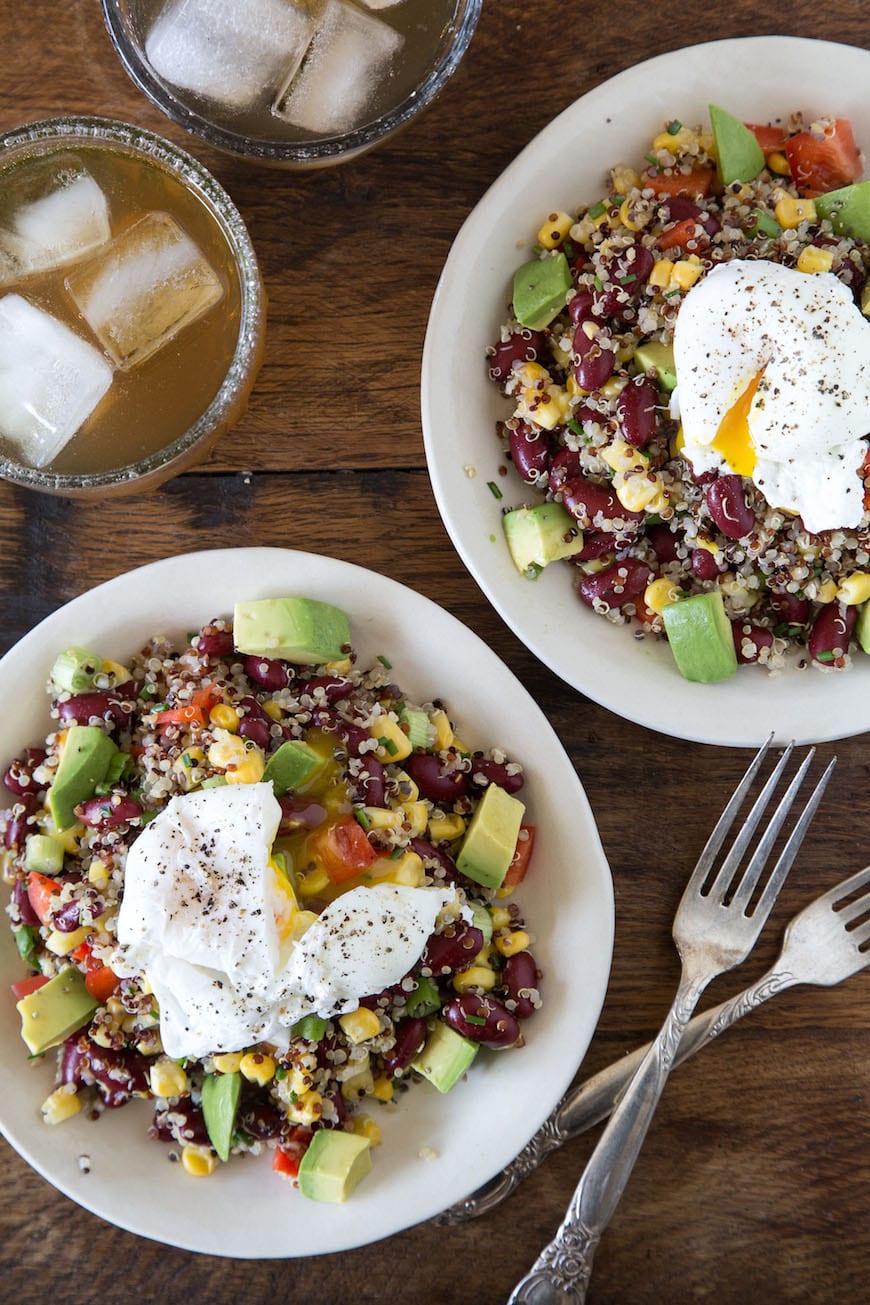 Cowboy Caviar Salad with Poached Egg