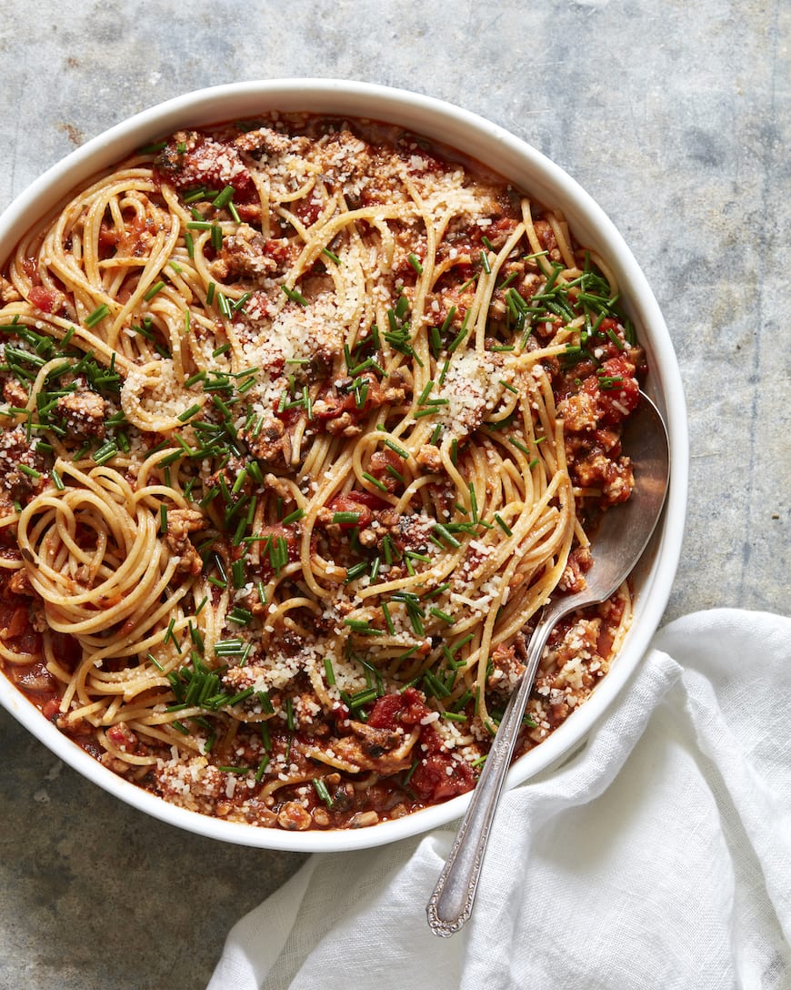 Mushroom Chicken Parmesan Pasta from www.whatsgabycooking.com (@Whatsgabycookin)