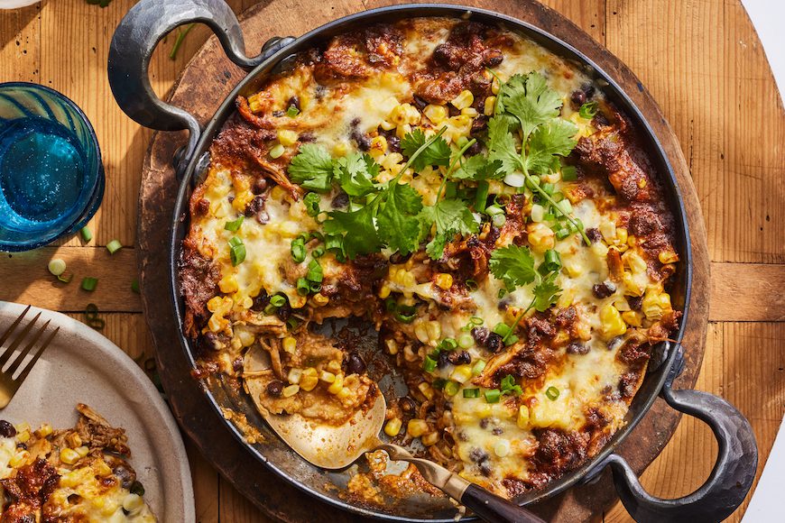 Skillet Chipotle Chicken Enchilada Bake from www.whatsgabycooking.com (@whatsgabycookin)