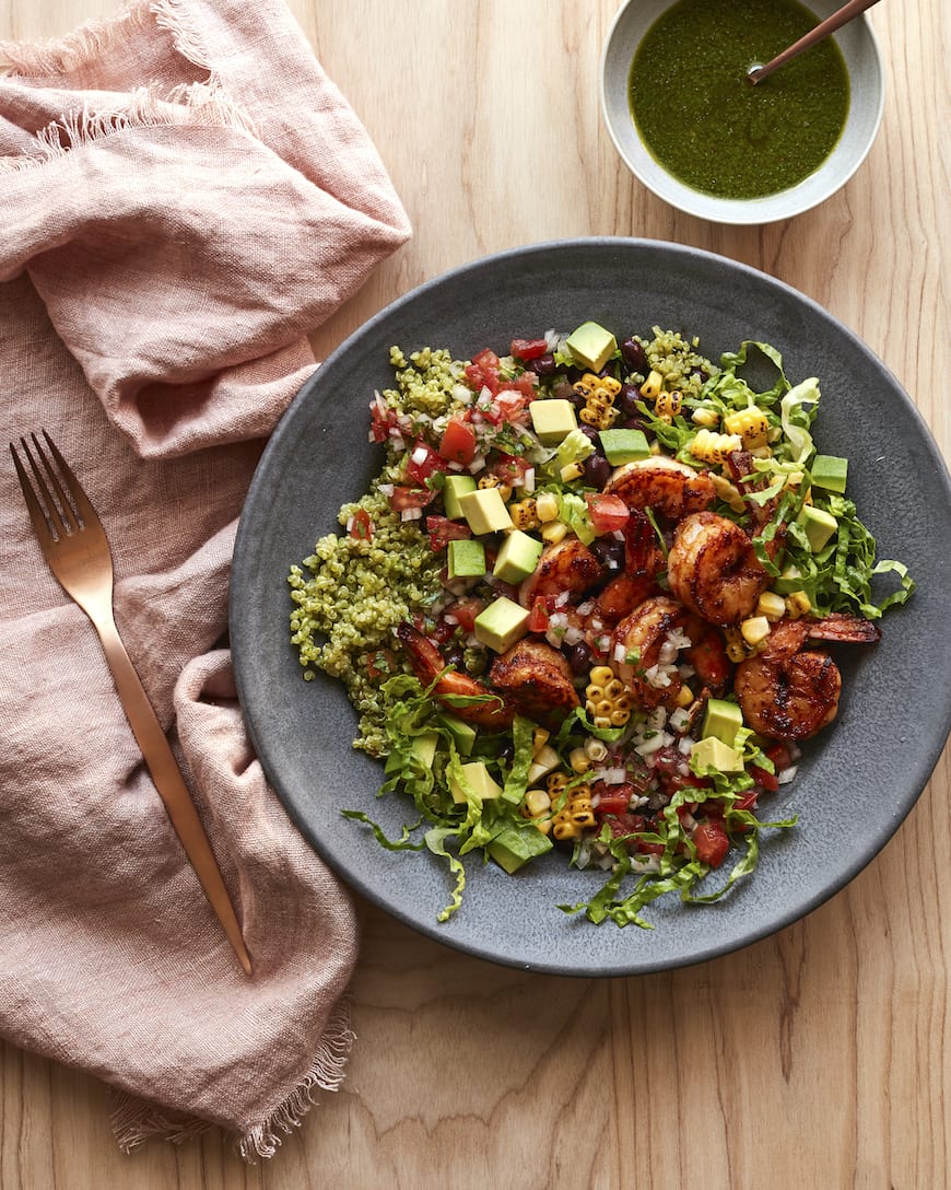 Avocado Shrimp Quinoa Bowl