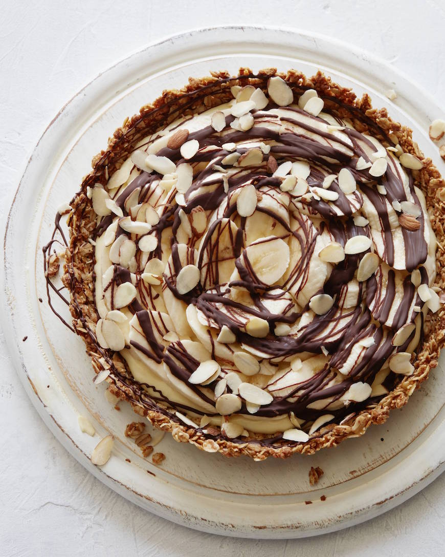 Chocolate and Banana Cream Tart from www.whatsgabycooking.com (@whatsgabycookin)