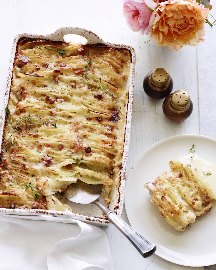 Hasselback Scalloped Potatoes from www.whatsgabycooking.com (@whatsgabycookin)