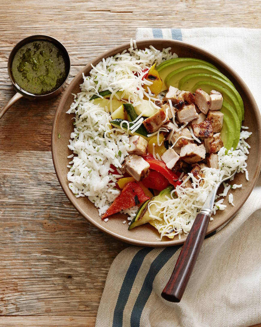 Grilled Chicken Burrito Bowl from www.whatsgabycooking.com (@whatsgabycookin)