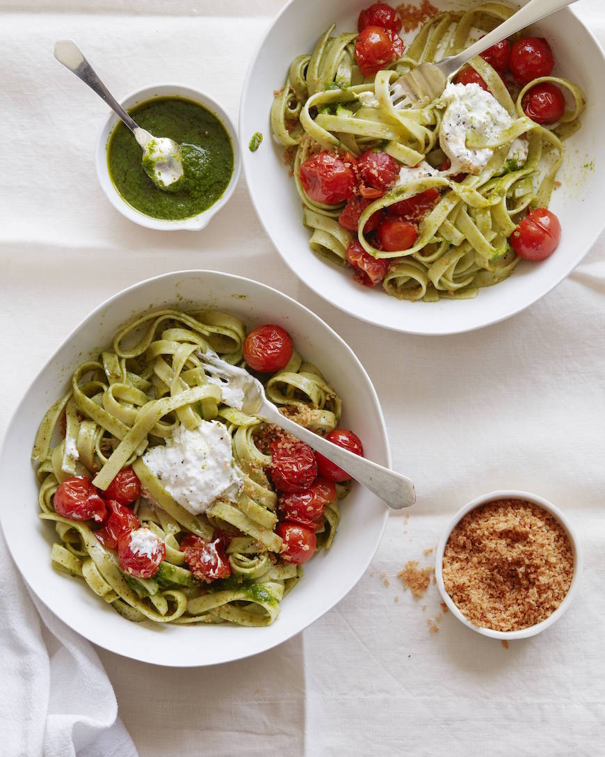 Tomato Basil Pasta with Burrata from www.whatsgabycooking.com (@whatsgabycookin)