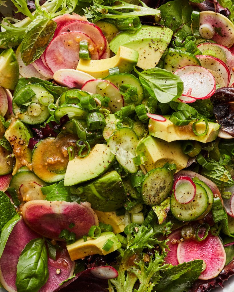 Ginger Soy Herb Salad from www.whatsgabycooking.com (@whatsgabycookin)