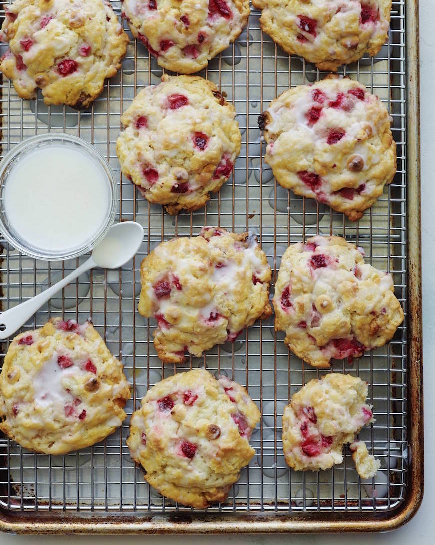 Strawberry White Chocolate Scones