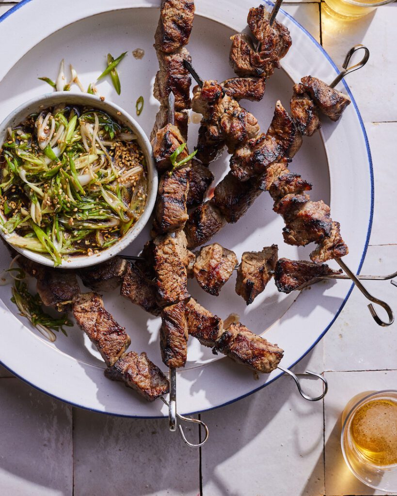 Spicy Coconut Marinated Steak Skewers What's Gaby Cooking