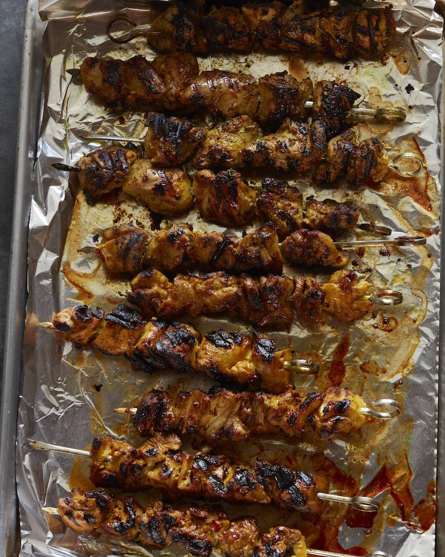 Moroccan Chicken Skewers from www.whatsgabycooking.com (@whatsgabycookin)