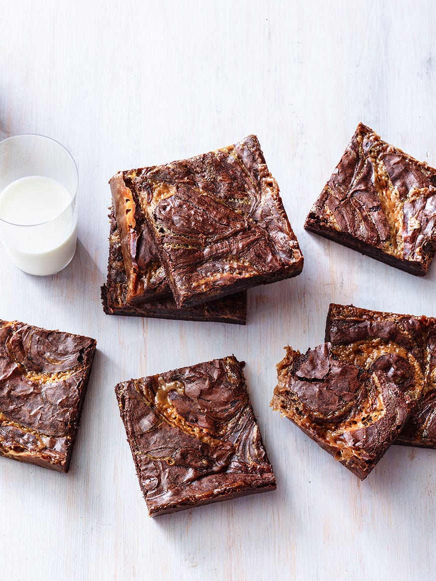 The most decadent, sweet tooth satisfying and crazy gorgeous Caramel Brownies ever baked!