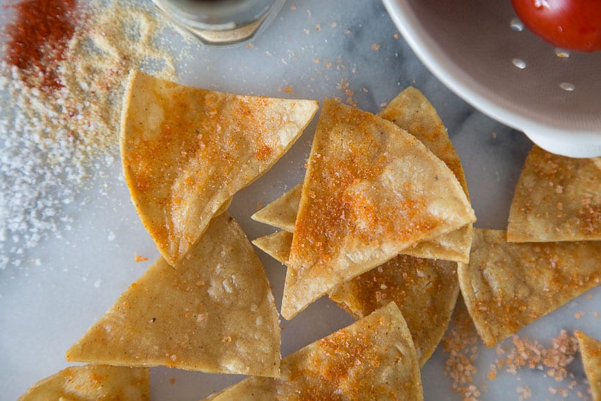 Guacamole Salsa with Spice Dusted Chips