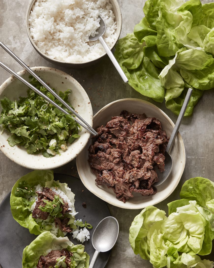 Beef Bulgogi Lettuce Wraps from www.whatsgabycooking.com (@whatsgabycookin)