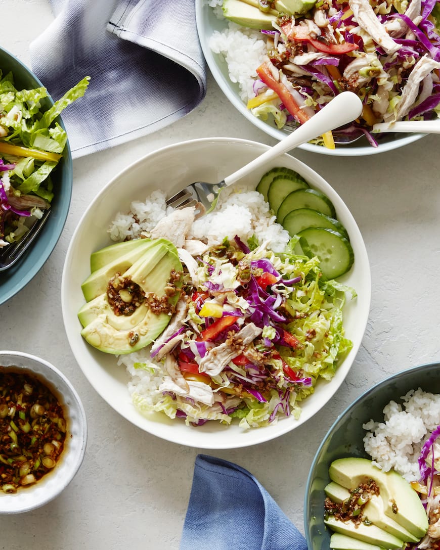 Ginger Scallion Chicken Bowls