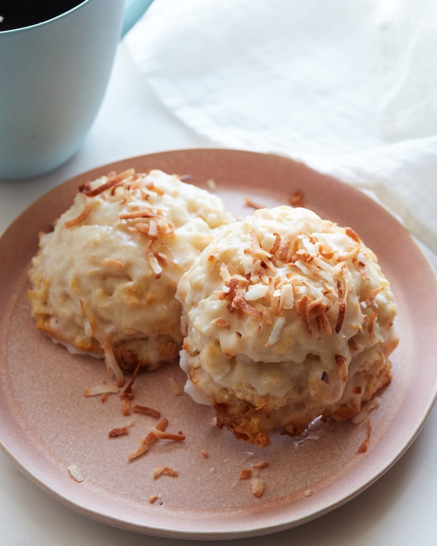 Vanilla Coconut Scones from www.whatsgabycooking.com (@whatsgabycookin)