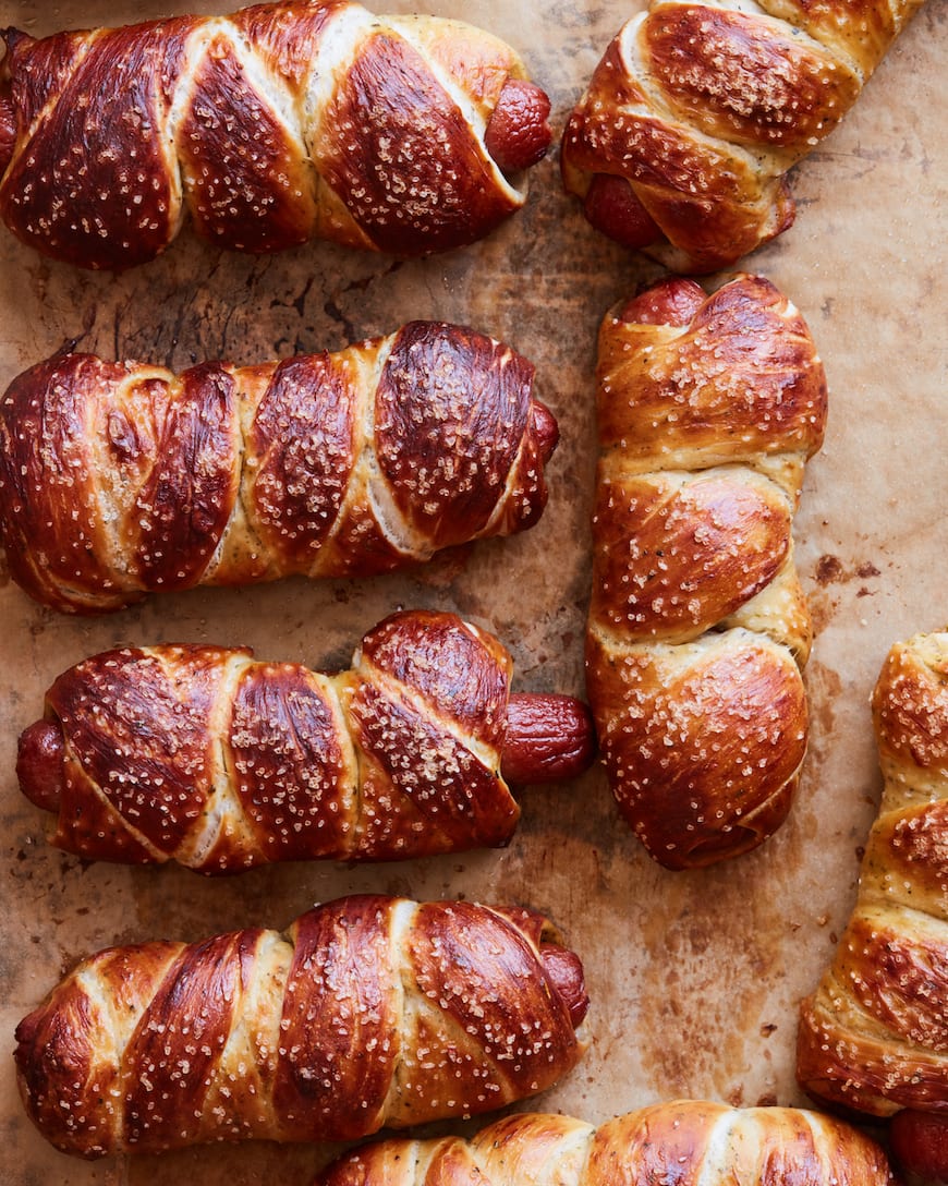 Parmesan Pretzel Dogs from www.whatsgabycooking.com (@whatsgabycookin)