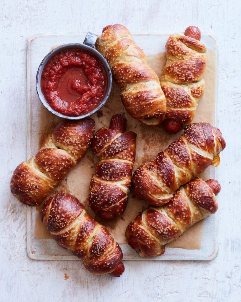 Parmesan Pretzel Dogs from www.whatsgabycooking.com (@whatsgabycookin)