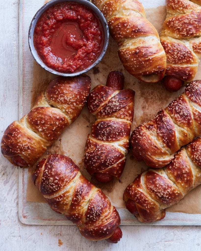 Parmesan Pretzel Dogs from www.whatsgabycooking.com (@whatsgabycookin)