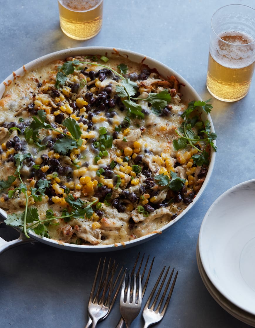 Poblano Skillet Enchiladas from www.whatsgabycooking.com (@whatsgabycookin)