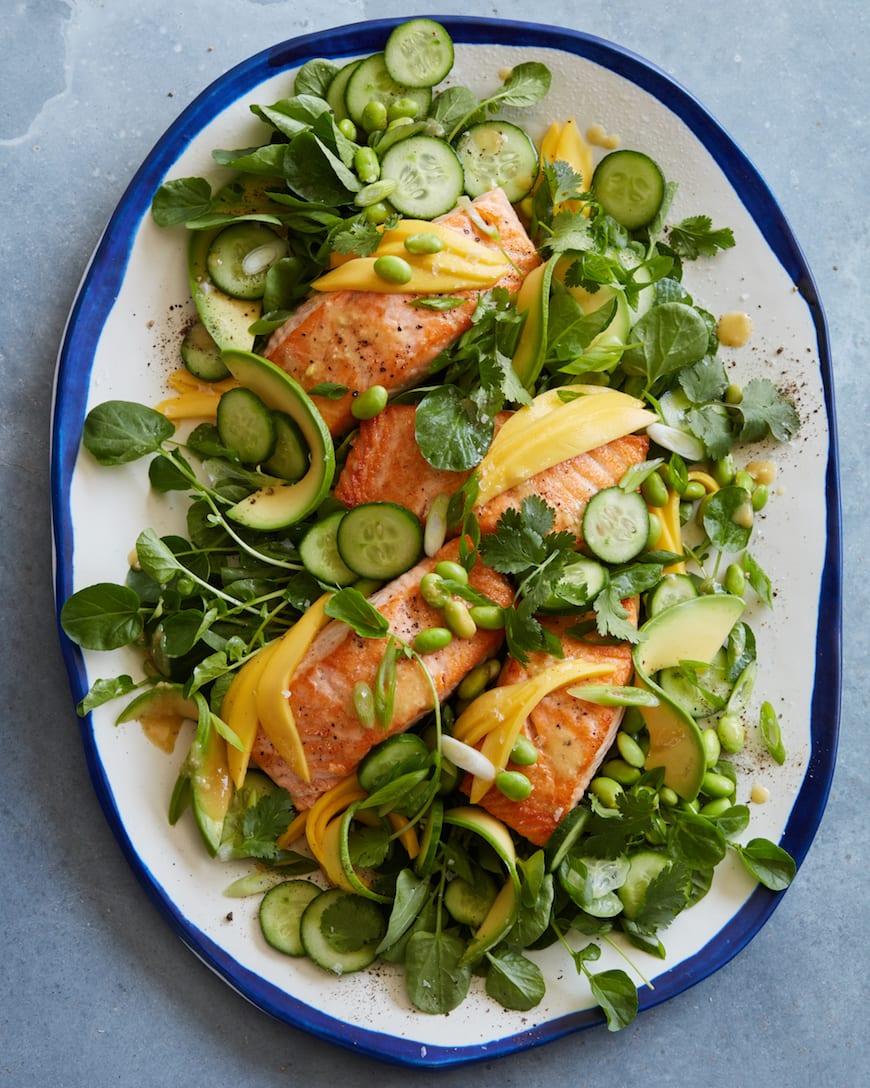 Loaded Sesame Ginger Salmon Salad