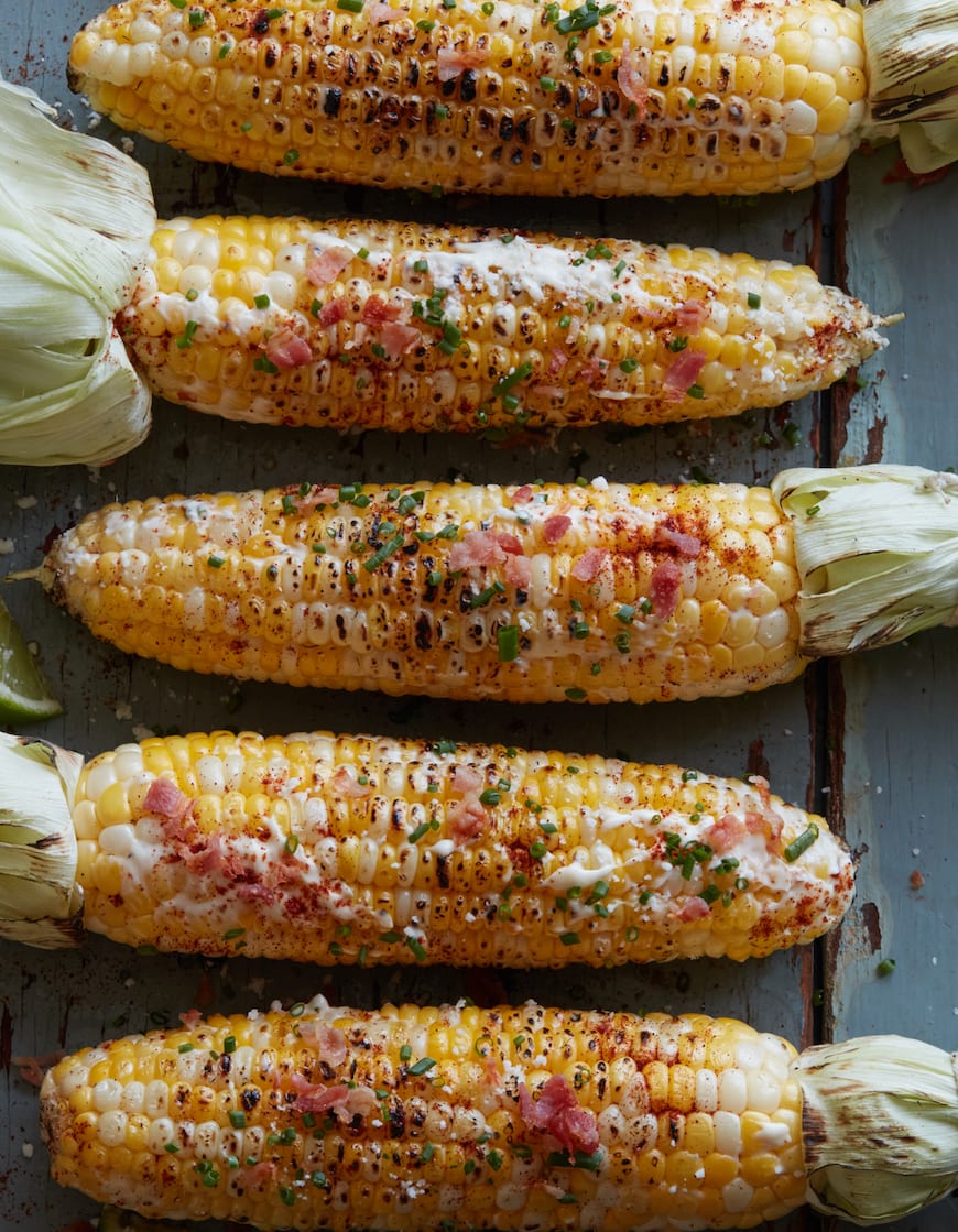 Grilled Avocado Street Corn from www.whatsgabycooking.com (@whatsgabycookin)