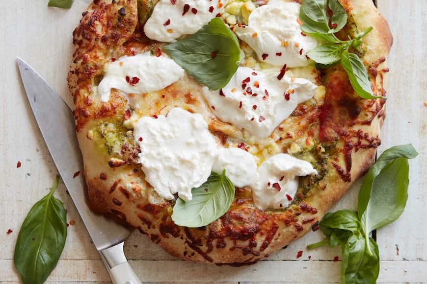 Three Cheese Pizza from www.whatsgabycooking.com (@whatsgabycookin)