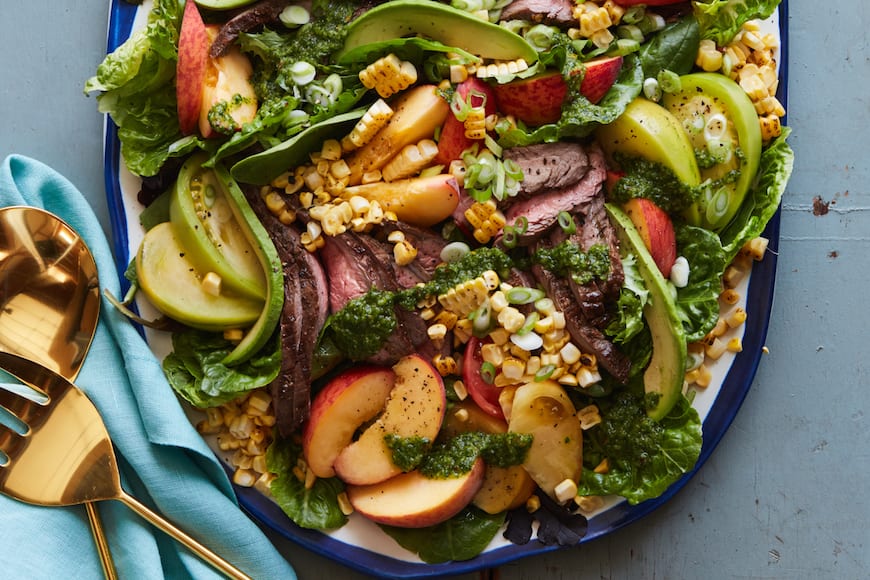 Loaded Grilled Steak Salad from www.whatsgabycooking.com (@whatsgabycookin)