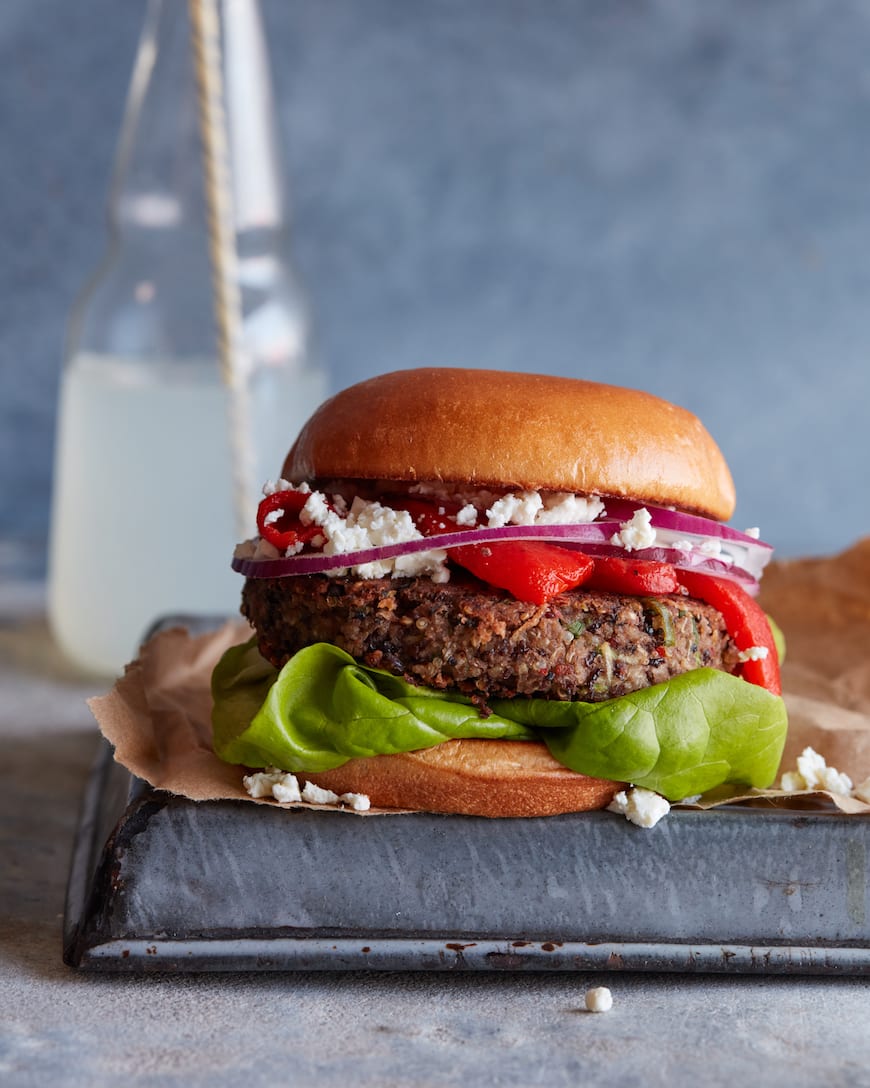 Black Bean Veggie Burger from www.whatsgabycooking.com (@whatsgabycookin)