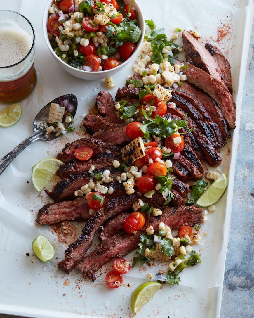 Chipotle Flank Steak with Corn Salsa