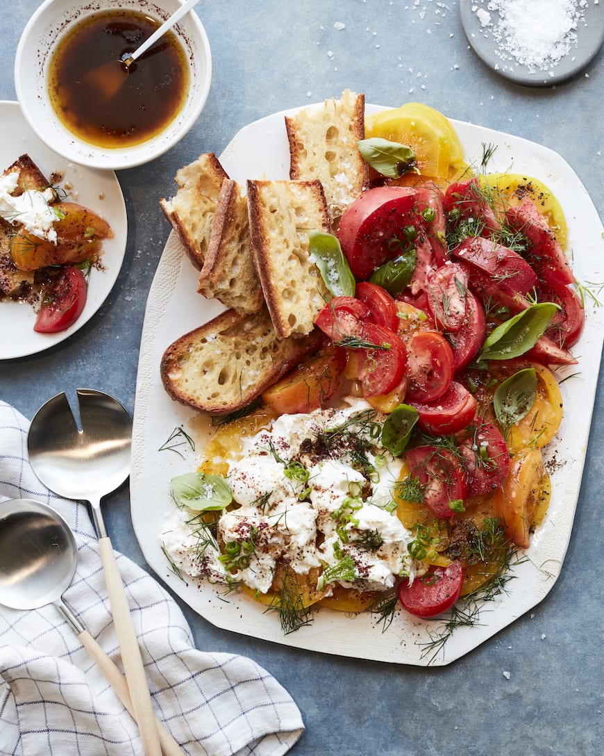 Heirloom Tomato Carpaccio with Burrata