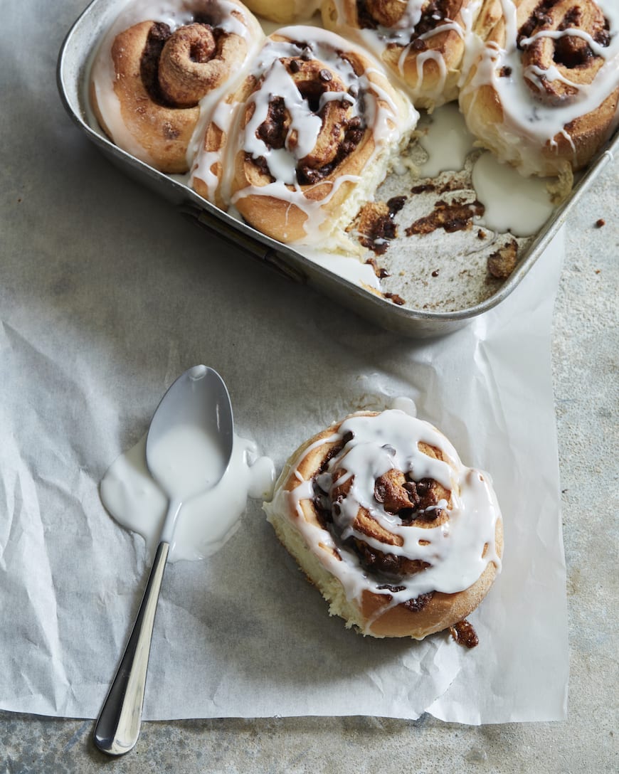 Chocolate Chip Cinnamon Rolls from www.whatsgabycooking.com (@whatsgabycookin)